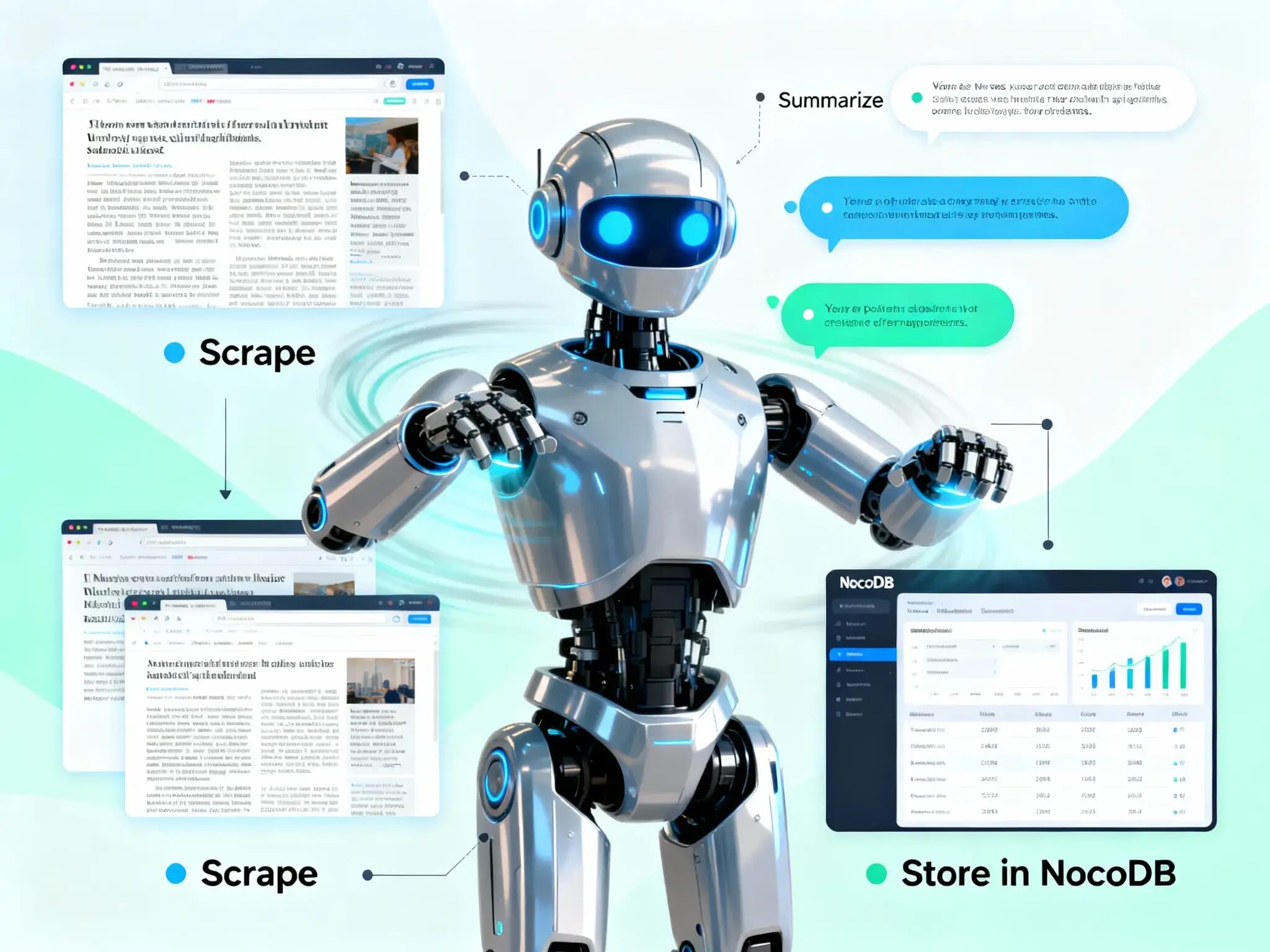 Scrape and Summarize to NocoDB
